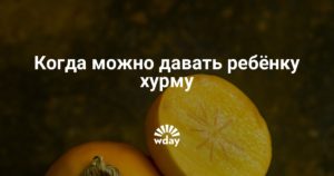 Со скольки можно давать хурму детям