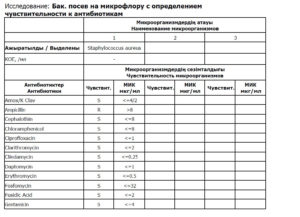 Посев мочи на микрофлору и чувствительность к антибиотикам