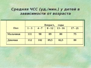 По чсс определить пол ребенка