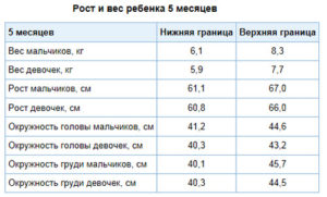 Рост мальчика в 6 месяцев