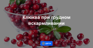 Клюква при грудном вскармливании