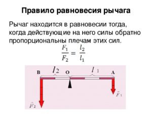 Рычаги в физике формулы