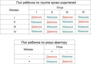 Влияет ли группа крови родителей на пол ребенка